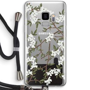 CaseCompany Blossoming spring: Samsung Galaxy S9 Transparant Hoesje met koord