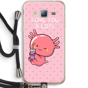 CaseCompany Love You A Lotl: Samsung Galaxy J3 (2016) Transparant Hoesje met koord