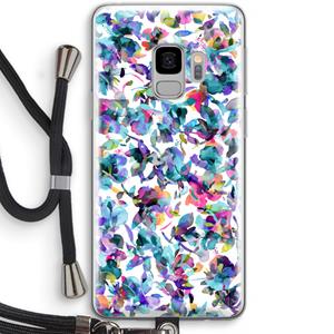 CaseCompany Hibiscus Flowers: Samsung Galaxy S9 Transparant Hoesje met koord
