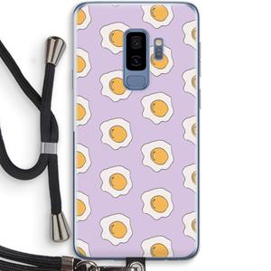 CaseCompany Bacon to my eggs #1: Samsung Galaxy S9 Plus Transparant Hoesje met koord