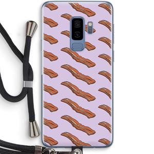 CaseCompany Bacon to my eggs #2: Samsung Galaxy S9 Plus Transparant Hoesje met koord
