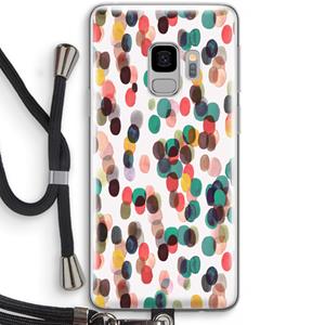 CaseCompany Tropical Dots: Samsung Galaxy S9 Transparant Hoesje met koord