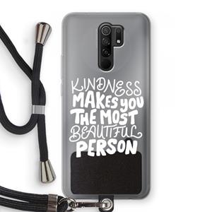 CaseCompany The prettiest: Xiaomi Redmi 9 Transparant Hoesje met koord