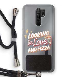 CaseCompany Pizza is the answer: Xiaomi Redmi 9 Transparant Hoesje met koord