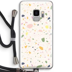 CaseCompany Terrazzo N°21: Samsung Galaxy S9 Transparant Hoesje met koord