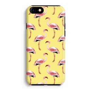 CaseCompany Flamingo's geel: iPhone 8 Tough Case