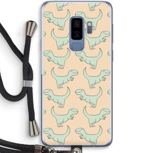 CaseCompany Dinos: Samsung Galaxy S9 Plus Transparant Hoesje met koord