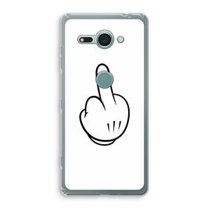 CaseCompany Middle finger white: Sony Xperia XZ2 Compact Transparant Hoesje