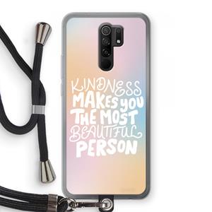 CaseCompany The prettiest: Xiaomi Redmi 9 Transparant Hoesje met koord