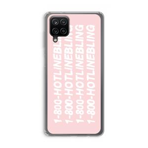 CaseCompany Hotline bling pink: Samsung Galaxy A12 Transparant Hoesje