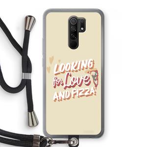 CaseCompany Pizza is the answer: Xiaomi Redmi 9 Transparant Hoesje met koord