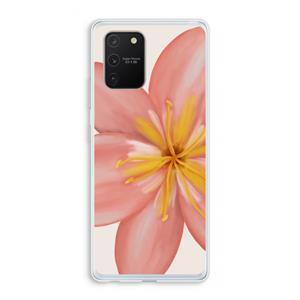CaseCompany Pink Ellila Flower: Samsung Galaxy S10 Lite Transparant Hoesje