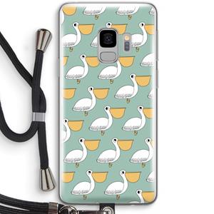 CaseCompany Pelican: Samsung Galaxy S9 Transparant Hoesje met koord