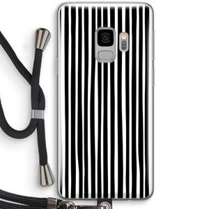 CaseCompany Stripes: Samsung Galaxy S9 Transparant Hoesje met koord