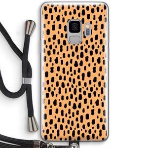 CaseCompany Panter: Samsung Galaxy S9 Transparant Hoesje met koord