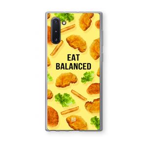 CaseCompany Eat Balanced: Samsung Galaxy Note 10 Transparant Hoesje