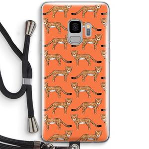 CaseCompany Cheetah: Samsung Galaxy S9 Transparant Hoesje met koord