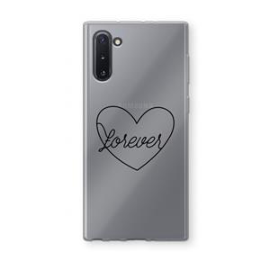 CaseCompany Forever heart black: Samsung Galaxy Note 10 Transparant Hoesje