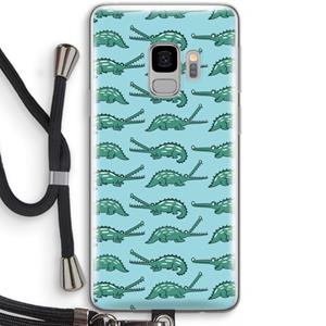 CaseCompany Kroko: Samsung Galaxy S9 Transparant Hoesje met koord