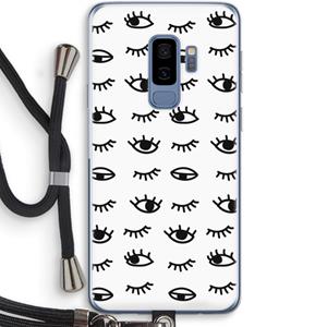 CaseCompany Eye pattern #2: Samsung Galaxy S9 Plus Transparant Hoesje met koord