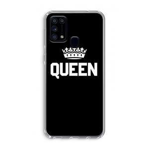 CaseCompany Queen zwart: Samsung Galaxy M31 Transparant Hoesje