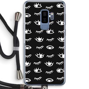 CaseCompany Eye pattern #3: Samsung Galaxy S9 Plus Transparant Hoesje met koord