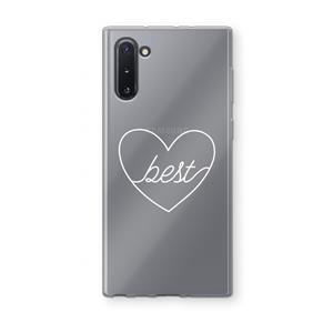 CaseCompany Best heart pastel: Samsung Galaxy Note 10 Transparant Hoesje