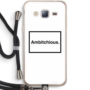 CaseCompany Ambitchious: Samsung Galaxy J3 (2016) Transparant Hoesje met koord