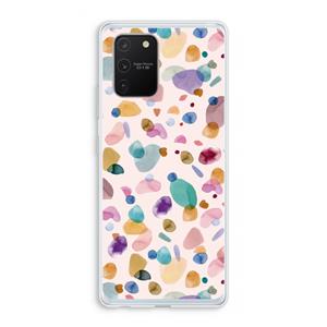CaseCompany Terrazzo Memphis Pink: Samsung Galaxy S10 Lite Transparant Hoesje