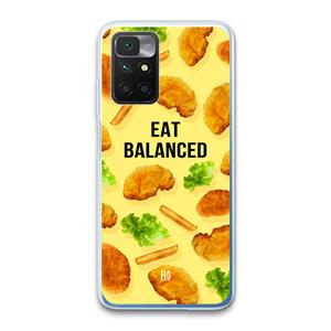 CaseCompany Eat Balanced: Xiaomi Redmi 10 Transparant Hoesje