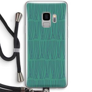 CaseCompany Swirls: Samsung Galaxy S9 Transparant Hoesje met koord