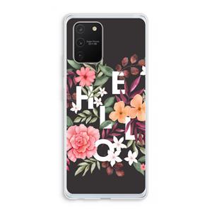 CaseCompany Hello in flowers: Samsung Galaxy S10 Lite Transparant Hoesje