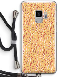CaseCompany Camouflage: Samsung Galaxy S9 Transparant Hoesje met koord