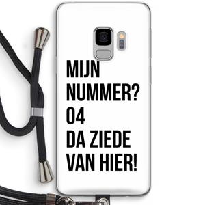 CaseCompany Da ziede van hier: Samsung Galaxy S9 Transparant Hoesje met koord