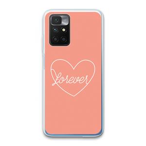 CaseCompany Forever heart: Xiaomi Redmi 10 Transparant Hoesje