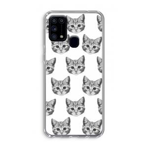 CaseCompany Kitten: Samsung Galaxy M31 Transparant Hoesje