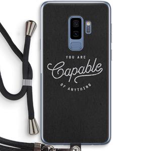 CaseCompany Capable: Samsung Galaxy S9 Plus Transparant Hoesje met koord