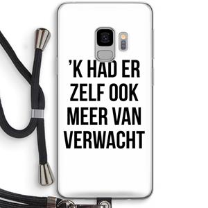 CaseCompany Meer verwacht: Samsung Galaxy S9 Transparant Hoesje met koord