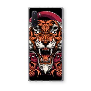 CaseCompany Tiger and Rattlesnakes: Samsung Galaxy Note 10 Transparant Hoesje