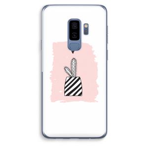 CaseCompany Zwart-wit cactus: Samsung Galaxy S9 Plus Transparant Hoesje