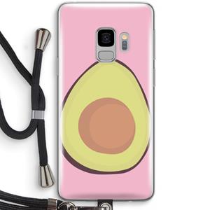 CaseCompany Avocado: Samsung Galaxy S9 Transparant Hoesje met koord