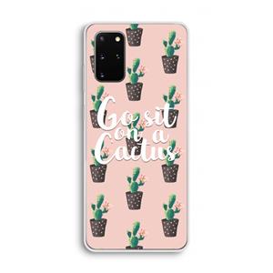 CaseCompany Cactus quote: Samsung Galaxy S20 Plus Transparant Hoesje