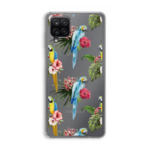 CaseCompany Kleurrijke papegaaien: Samsung Galaxy A12 Transparant Hoesje