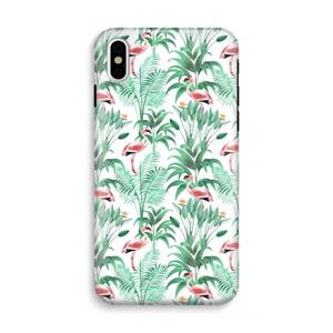 CaseCompany Flamingo bladeren: iPhone XS Tough Case