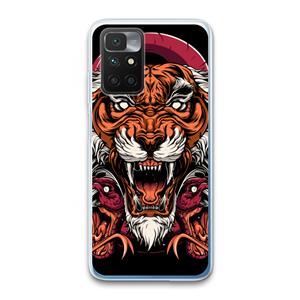 CaseCompany Tiger and Rattlesnakes: Xiaomi Redmi 10 Transparant Hoesje