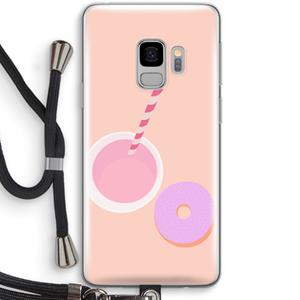 CaseCompany Donut: Samsung Galaxy S9 Transparant Hoesje met koord