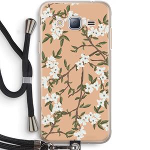 CaseCompany Blossoming spring: Samsung Galaxy J3 (2016) Transparant Hoesje met koord