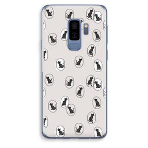 CaseCompany Miauw: Samsung Galaxy S9 Plus Transparant Hoesje