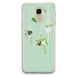 CaseCompany Hang In There: Samsung Galaxy J6 (2018) Transparant Hoesje