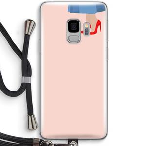 CaseCompany High heels: Samsung Galaxy S9 Transparant Hoesje met koord